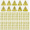 Yellow Triangular Caution Warning Labels Self Adhesive Waterproof Electrical Hazard Stickers 1