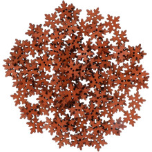200 botones de madera marrones de 18 mm con forma de copo de nieve para manualidades navideñas y costura.