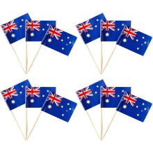200 cure-dents à motifs drapeau australien, pics à cocktails, pics à fruits, décorations pour cupcakes et desserts de fête