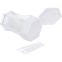 200 cepillos interdentales de plástico con doble cabezal y cerdas suaves para la limpieza bucal y el uso de hilo dental.