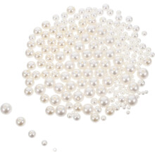 200pcs White Pearl Beads DIY Craft Supplies 4mm to 12mm Cultured Large Hole Beads
