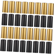 Capsules thermorétractables pour bouteilles de vin (200 pièces), noir et or.