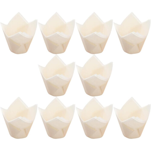 Disposable Cake Holders White Nonstick Baking Cups Paper 200pcs