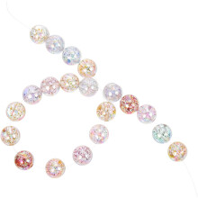200Pcs Acrylic Round Loose Beads Multi-Color Beads for Jewelry Crafting DIY Bracelet Necklace Making Accessories