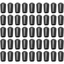 200 Stück schwarze, runde, weiche Drahtgewindeschutzkappen (5 mm) für Kleiderbügelhaken