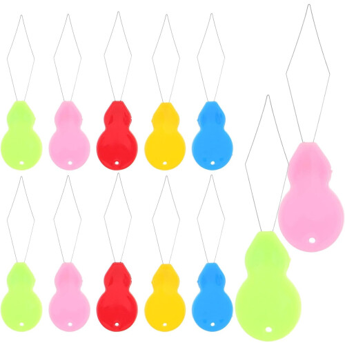 200Pcs Gourd Shaped Needle Threaders Plastic Thread Puller Sewing Tools