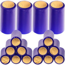 200 bouchons bleus en PVC pour bouteilles de vin : films de scellage flexibles qui ne laissent aucun espace.