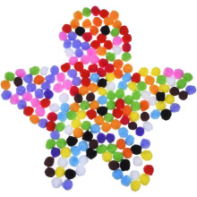 200 Stück DIY-Pompons zum Basteln, gemischte Farben, kleine und winzige Pompons (0,5–3 cm)