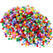 2000 Stück weiche, bunte Pompons aus Plüsch – Bastelmaterial zur Förderung der Fantasie