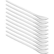 24-teiliges Set Edelstahl-Laborspatel, 16 cm lange einköpfige Probenahmelöffel, verdickte Metall-Mikroschaufeln
