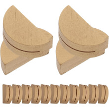24er-Set Tischkartenhalter, Tischnummernständer, halbkreisförmige, elegante Notizzettelhalter aus Holz