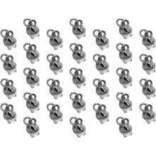 200 Stück DIY-Schmuckverschlüsse, silberne Doppelkopfschnallen, 2,5 x 5,5 mm Metallverbinder