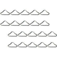Lot de 22 anneaux triangulaires en métal argenté pour boucles de trampoline, pièces de rechange et accessoires.