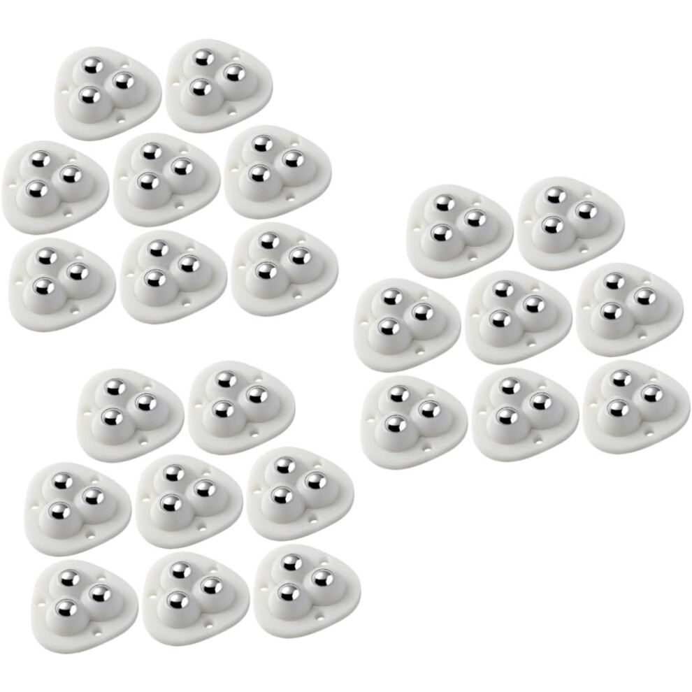 24Pcs Self Adhesive Caster Wheels Small Wheels Sticky Rotation Sticky Pulley 8686962918809