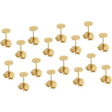 25 paar roestvrijstalen oorbellen, accessoires met sluiting, platte oorstekers, sieradenaccessoires
