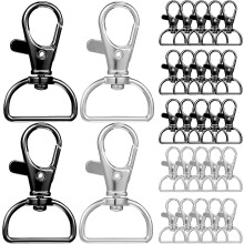 50 PCs liga de zinco 20mm lagosta fivelas chave fechos mosquinho ganchos giratórios cão chaveiro clipes