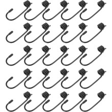 25 Stück Outdoor-Bungee-Seilhaken, Spiraldrahthaken, robuste Eisenenden