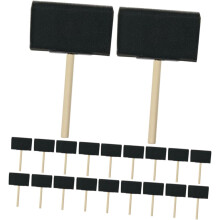 25-teiliges Set schwarzer Schaumstoffpinsel mit 10 cm langem Holzgriff und flachem Schwammapplikator für Kinder-Bastelarbeiten