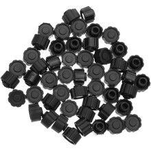 25 Stück schwarze Kappen für Dosierspitzen, Laborzubehör, kompatibel mit industriellen Applikatoren