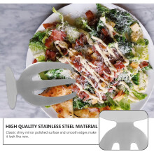 Salatkralle, Salatbesteck, Küchenhelfer, Edelstahl, klassisches Design, glänzender Spiegel