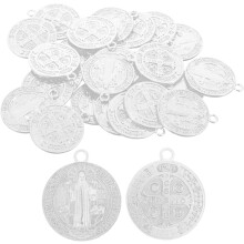 25 silberne Metallanhänger für die Schmuckherstellung (Armbänder und Halsketten) – Bastelbedarf