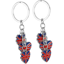2er-Pack Schlüsselanhänger mit Union-Jack-Motiv, britische Flagge, Party-Souvenir
