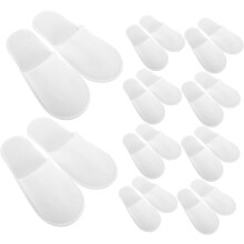 28 Paar Einweg-Plüsch-Spa-Slipper, leicht, verdickt, rutschfeste Sohle, Unisex, Weiß
