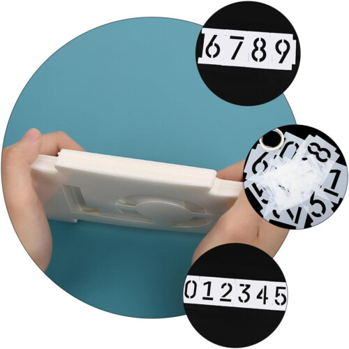 Stencil numerici in plastica PET bianca, lavabili e riutilizzabili, per progetti artistici fai da te. 2