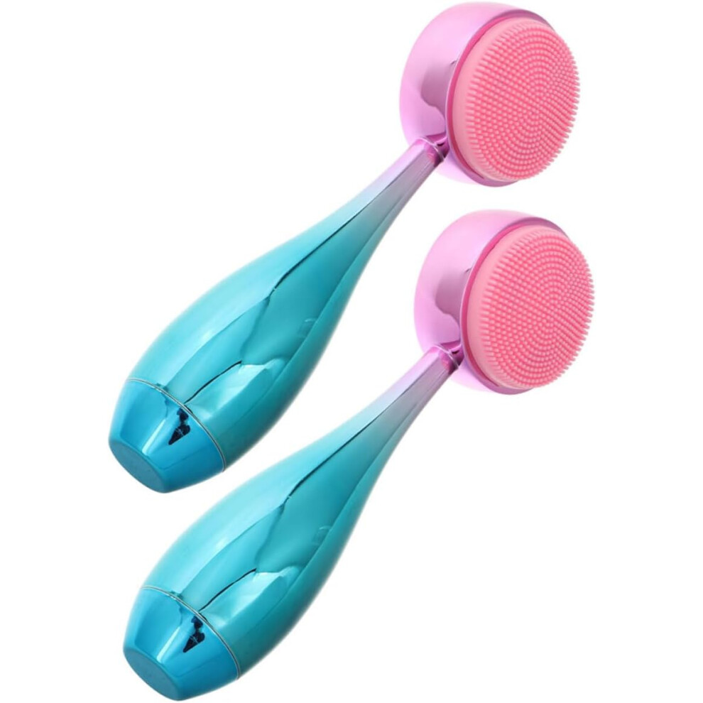Hkhbjs 2Pcs Silicone Facial Brush Skin Scrubber Manual Cleansing Brush Exfoliant For Deep Pore Cleaning Skincare
