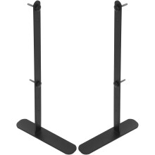 2 Stück verstellbare Lochwand-Tischständerhalterungen aus Kohlenstoffstahl, minimalistisch, schwarz, robust und zuverlässig