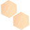 2pcs quadros de madeira sólida hexagônica inacabada 8Cm x 0.5Cm 1