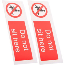 2 Stück „Hier nicht sitzen“-Warnaufkleber, 150 x 50 mm, selbstklebend, für mehr Privatsphäre im Büro