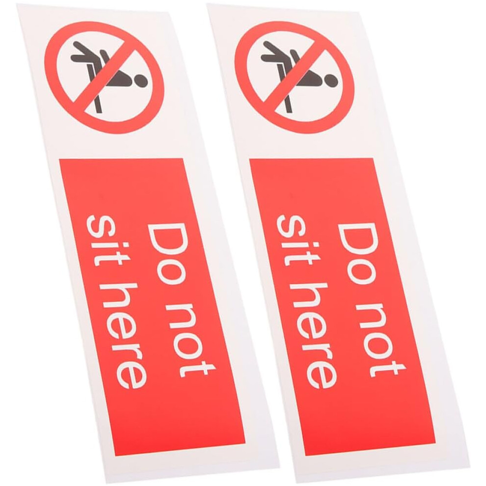 2Pcs Do Not Sit Here Safety Warning Sticker 150X50mm Self-Adhesive Office Privacy Sign 5455468296215