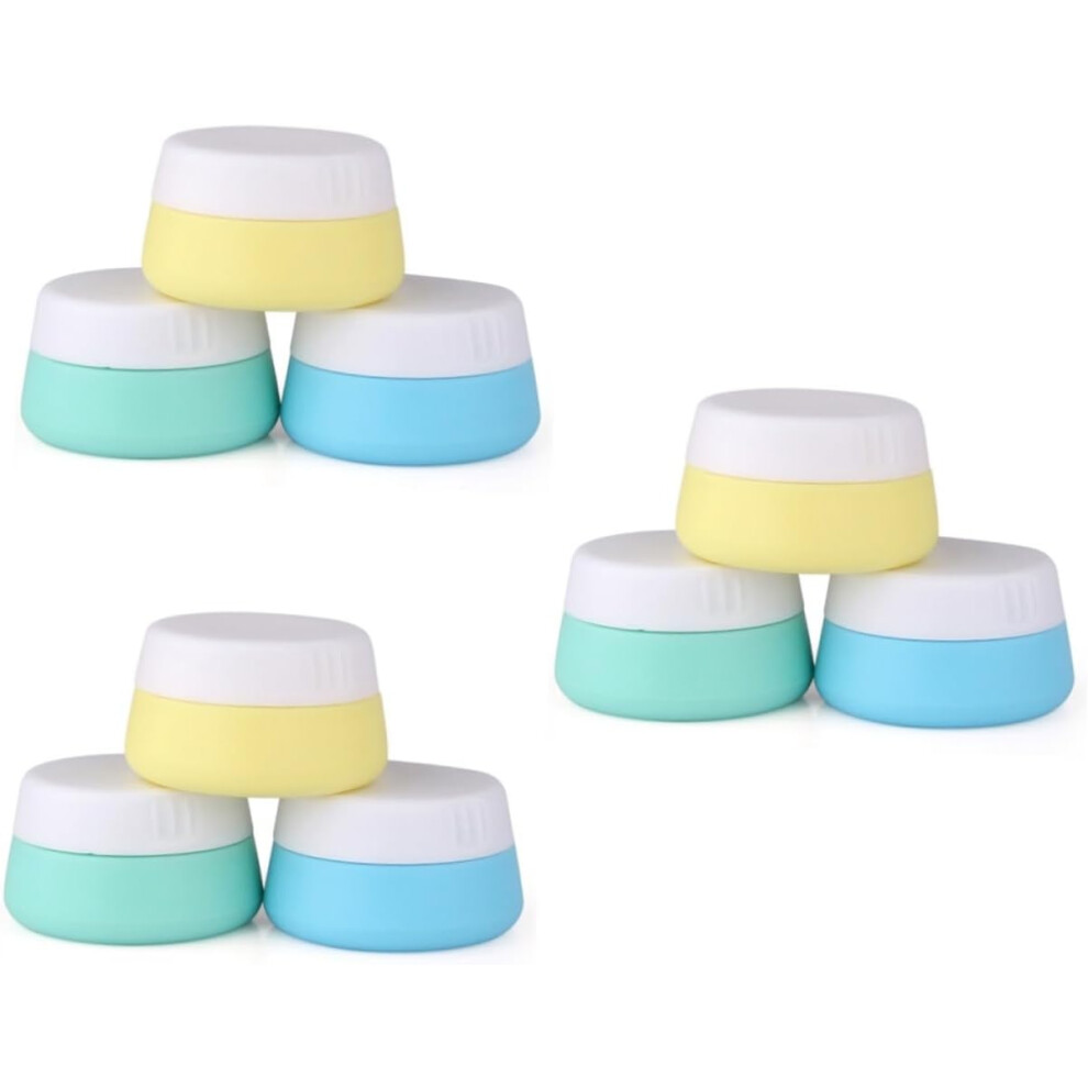 Hkhbjs Cream 9Pcs Silicone Cosmetic Containers Jar Leakproof Travel Toiletry Jars For Hand