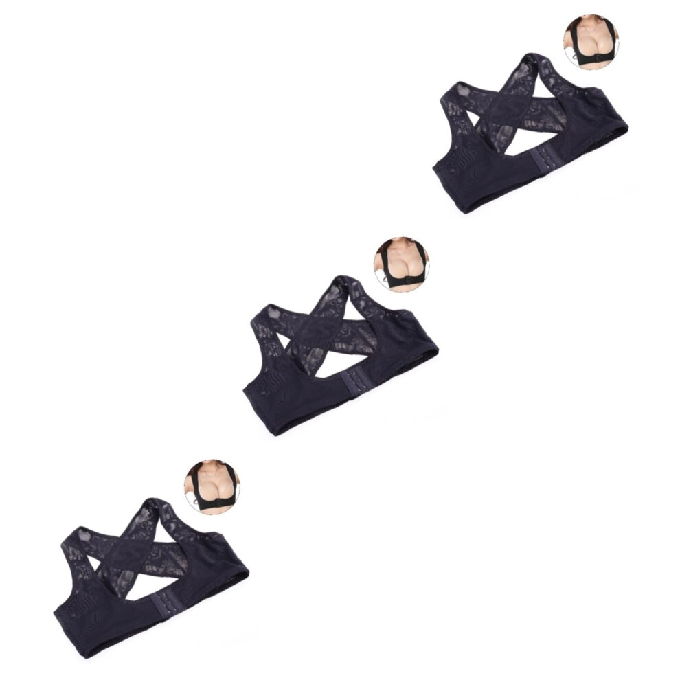 Hkhbjs 3Pcs Women Figure Back Posture Corrector Hunchback Relief Humpback Correction Brace Chest Support