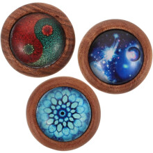 3pcs Thangka Jewelry Pendant DIY Craft Supplies Wealth Luck Beads Macrame Jewelry Making