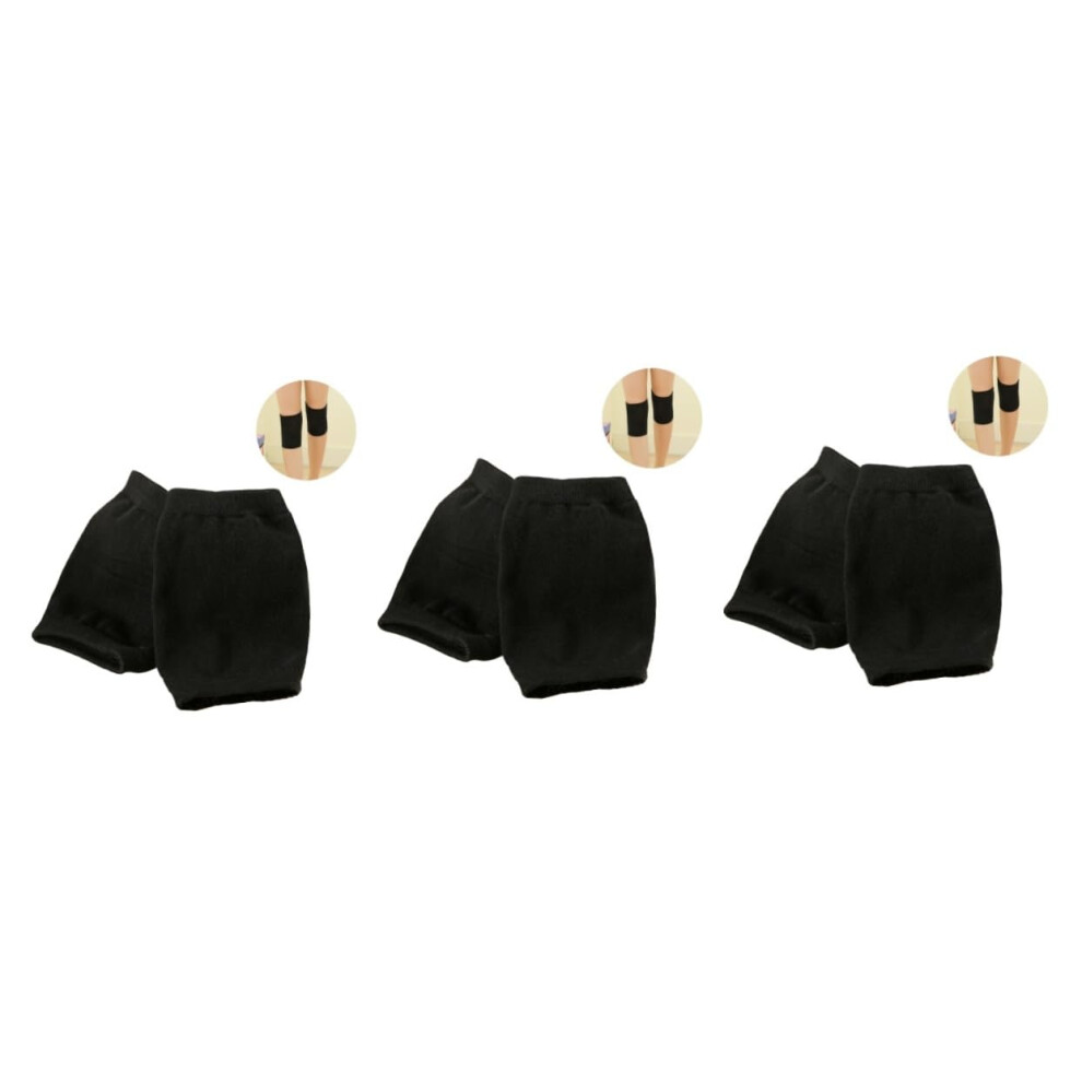 Hkhbjs Black 3Pcs Knee Support Brace Sleeve Knee Warmer Protector For Running Hiking Outdoor Sports Activities