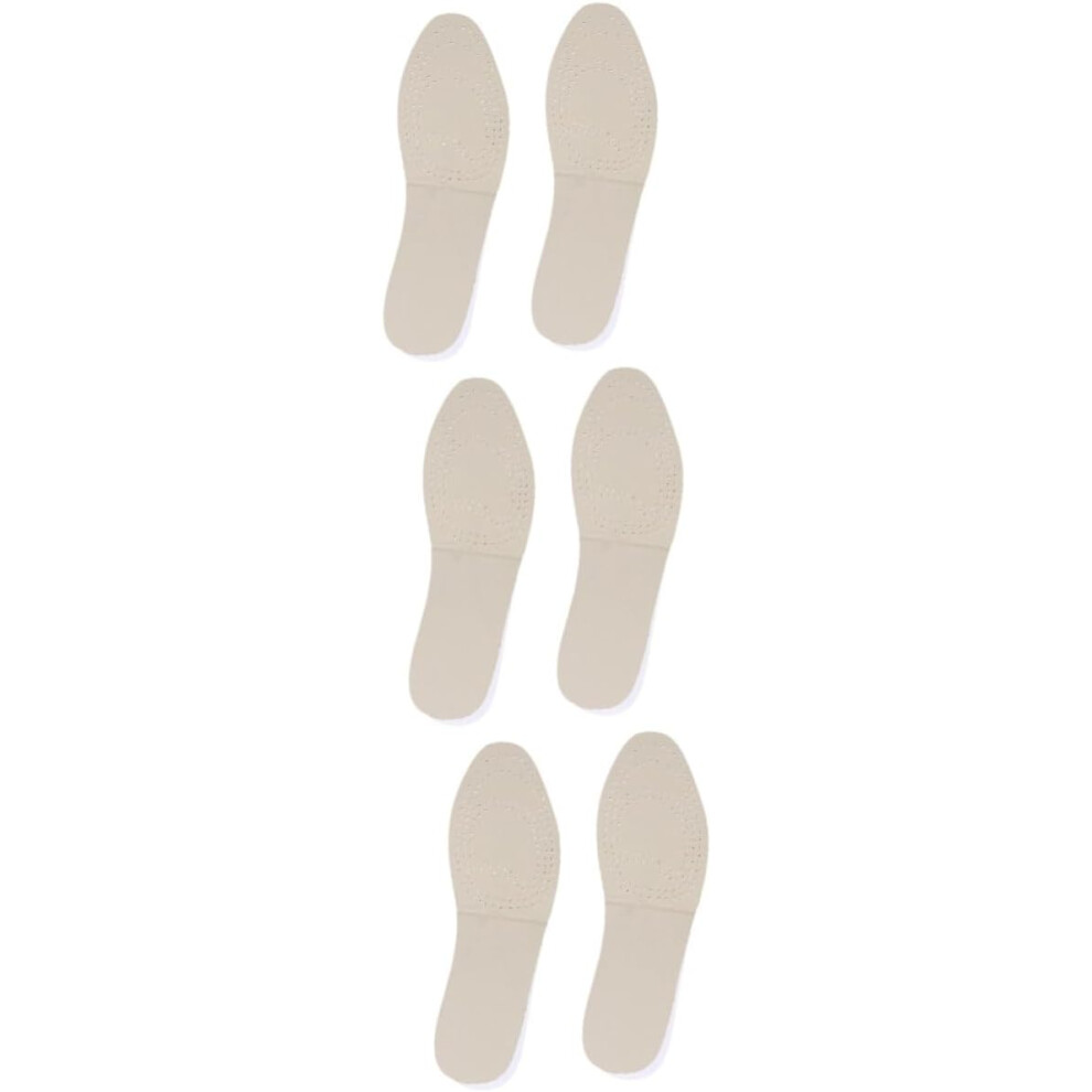 Hkhbjs 3 Pairs Height Increase Shoe Pads Cow Leather Insoles For Taller Look