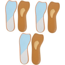 3 paia di solette in lattice assorbenti il sudore, cuscinetti antiscivolo per scarpe, cuscinetti traspiranti per la cura del piede sportivo S