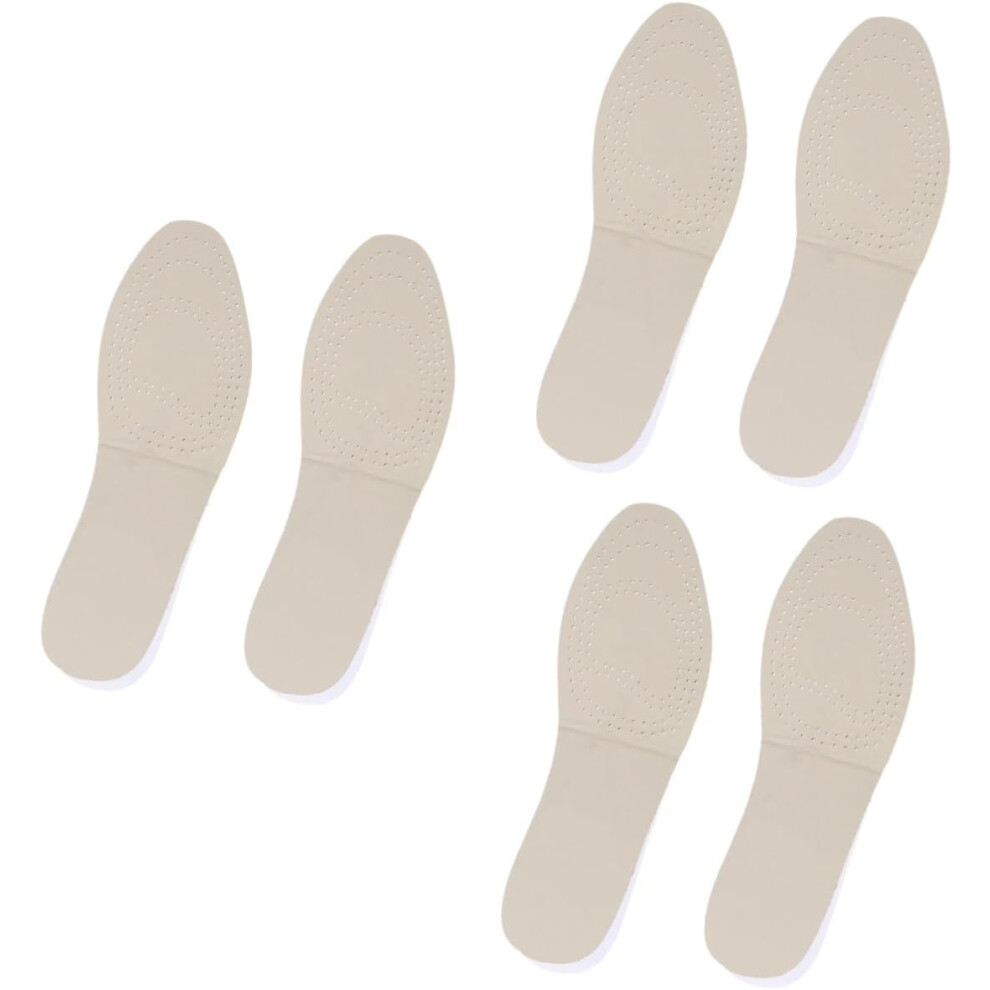 Hkhbjs 3Pairs Height Increase Insoles For Men Shoe Lifts Cow Leather Taller Pads For Heightening For Comfortable Walking
