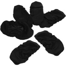 3 Paar elastische, dehnbare Stuhlarmlehnenbezüge, schwarze Stoff-Schutzbezüge für Armlehnen, 25 x 8 cm