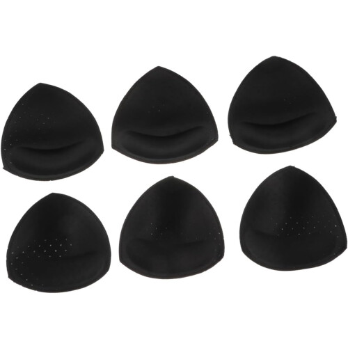 Bra Inserts Pads 3 Pairs Sponge Padded Bra Liners Thin Upper Thick Lower Design
