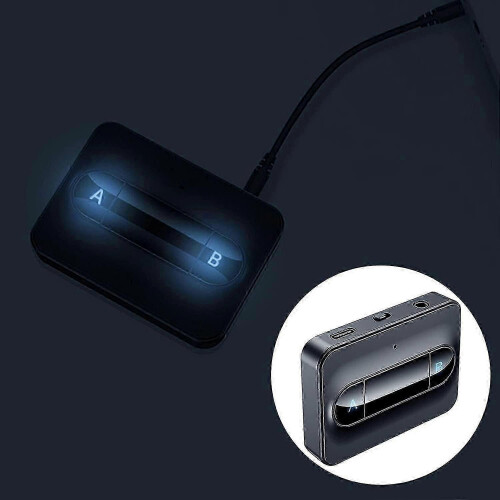 Bluetooth 5.0 Transmitter Adapter Dual Link for Headphones Home Sound System Black 1