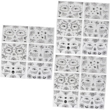 36 Blatt Halloween-Netzspinnen-Gesichtsaufkleber-Set, temporäre Tattoos, Spinnen-Halloween-Gesichtsaufkleber