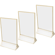 3-teiliger, geformter Acryl-Menütafelhalter, Tischaufsteller, doppelseitiger Ständer