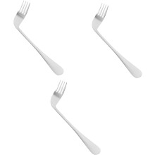 3-teiliges Set gebogener Gabeln, abgewinkelte Gabeln für ältere Patienten, selbstständiges Essen, Essbesteck