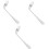 3pcs Curved Fork Angled Fork for Old Man Patients Self-feeding Tableware Dining Utensil 1