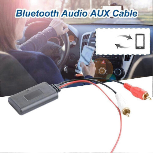 2PCS Car Wireless Bluetooth Module Music Adapter RCA AUX Audio Cable Universal 2RCA Interface 1