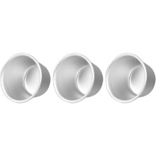 3er-Set Mini-Kuchenformen, rund, aus Aluminiumlegierung, antihaftbeschichtet, leicht zu reinigen, kreatives Design