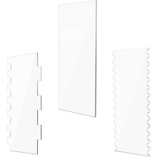 3-teiliges Set Sahnetortenspatel aus Acryl mit Antihaftbeschichtung, sicheres Design, Tortenschaber zum Backen und Dekorieren